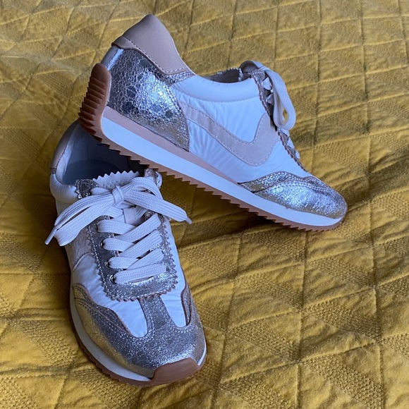 Dolce Vita Shoes - Dolce Vita Silver and White Sneakers Size 7 Like New Never Worn